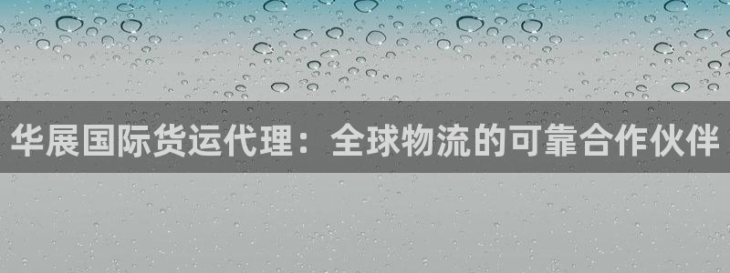 尊龙凯时怎么样没听说过：华展国际货运代理：全球物流的可靠